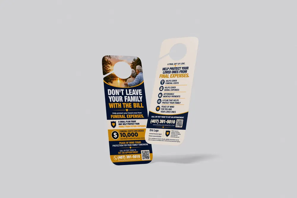 Final Expense Insurance door hanger design by The MC System