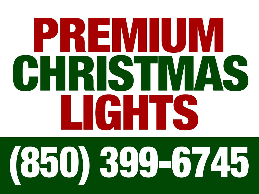 Two-color Christmas light yard sign design
